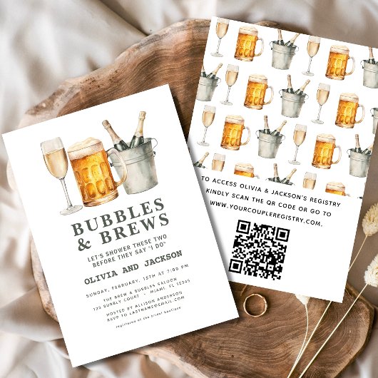 QR Code Bubbels & Brouwen Koppels Douche Kaart