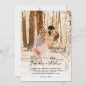 QR Code Budget Overlay 2 Fotoscript Bruiloft Kaart (Voorkant)
