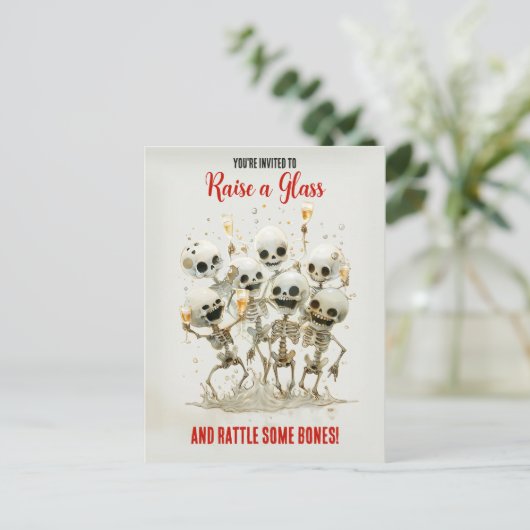 QR Code Budget rammelt enkele Botten! Halloweenfee Briefkaart (Staand voorkant)