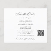 QR CODE budgetelegante fotobruiloft, behalve datum Flyer (Achterkant)