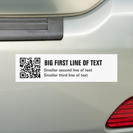 QR-code Bumpersticker (Op auto)