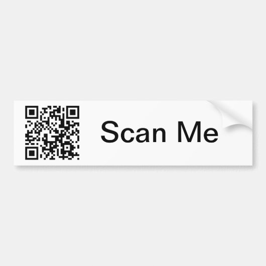 QR-code Bumpersticker (Voorkant)