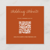 QR-code Burnt Oranje Weddenschap Website Informatiekaartje (Voorkant)