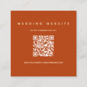 QR-code Burnt Oranje Weddenschap Website Informatiekaartje (Voorkant)