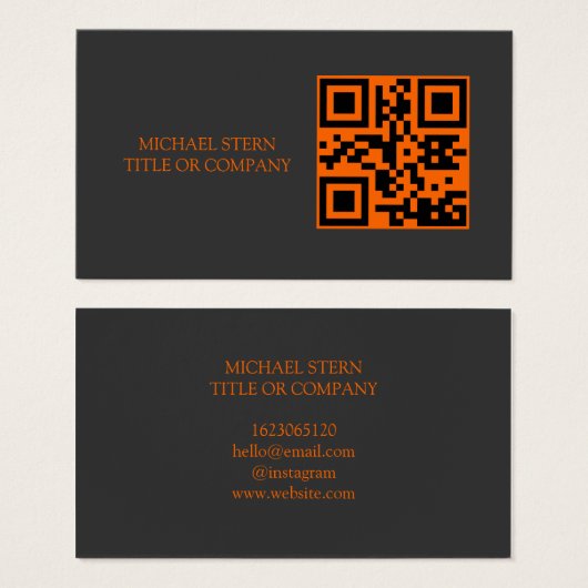 QR Code Business Card (Devant & derrière)