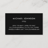 QR Code Business Custom Logo Zwart Modern Visitekaartje (Achterkant)