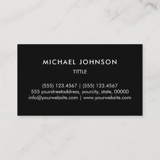 QR Code Business Custom Logo Zwart Modern Visitekaartje (Achterkant)