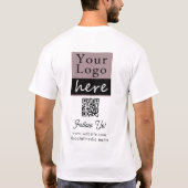 QR code Business Event Your Logo T-shirt (Achterkant)