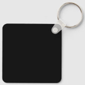 QR Code Business Logo Black Minimalist Business Sleutelhanger (Achterkant)