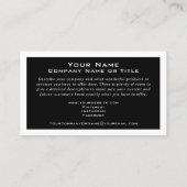 QR Code Business Logo Black minimalist Visitekaartje (Achterkant)