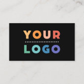 QR Code Business Logo Black Modern Professional Visitekaartje (Achterkant)