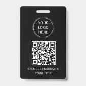 QR Code Business Logo Business Event Badge (Voorkant)
