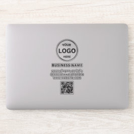 QR Code Business Logo Eenvoudige minimalistische l Sticker
