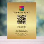 QR Code Business Logo Gold Modèle glamour (Neutre)