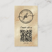 QR Code Business Logo Gold Visitekaartje (Voorkant)