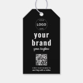 QR Code Business Logo Hang Label Prijs Swing Cadeaulabel (Voorkant)