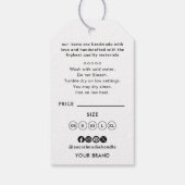 QR Code Business Logo Hang Label Prijs Swing Cadeaulabel (Achterkant)