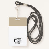 QR Code Business Logo ID Kaart Zakelijke werknemer Badge (Achterkant met draagriem)