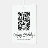 QR Code Business Logo Kerstmetaal-versiering Metalen Ornament (Voorkant links)