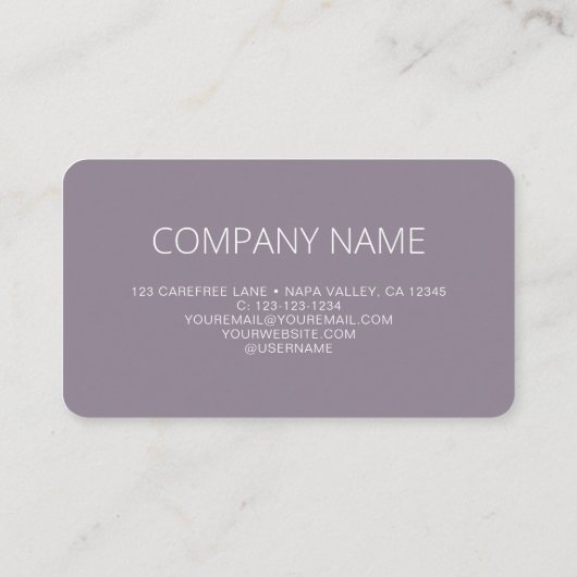 QR Code Business Logo Lila Modern Visitekaartje (Achterkant)