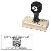 QR Code Business Logo Modern Eenvoudig Rubberstempel (Gestempeld)