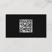 QR Code Business Logo Modern Minimal Visitekaartje (Voorkant)