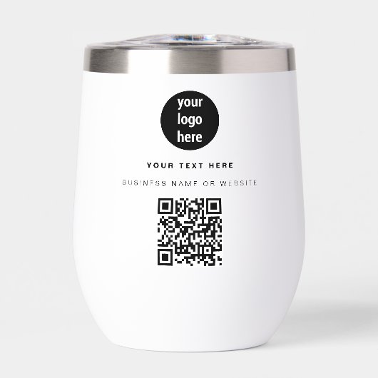 QR Code Business Logo Modern minimalistisch bedrij (Voorkant)
