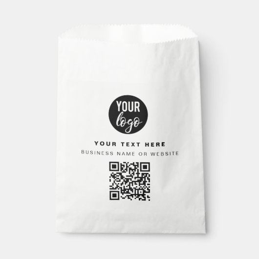 QR Code Business Logo Modern minimalistisch bedrij Bedankzakje (Voorkant)
