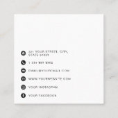 QR Code Business Logo Modern minimalistisch bedrij Contactkaartje (Achterkant)