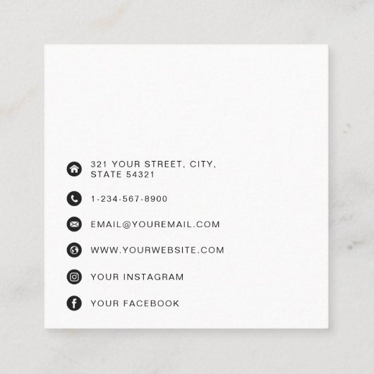 QR Code Business Logo Modern minimalistisch bedrij Contactkaartje (Achterkant)