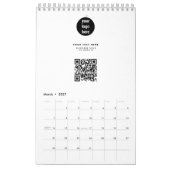 QR Code Business Logo Modern minimalistisch bedrij Kalender (Mar 2027)