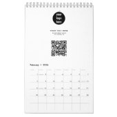 QR Code Business Logo Modern minimalistisch bedrij Kalender (Feb 2026)