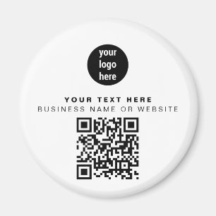 QR Code Business Logo Modern minimalistisch bedrij Magneet