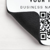 QR Code Business Logo Modern minimalistisch bedrij Muismat (Hoek)