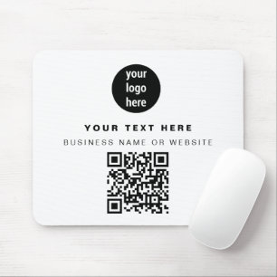 QR Code Business Logo Modern minimalistisch bedrij Muismat