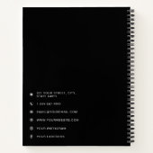 QR Code Business Logo Modern minimalistisch bedrij Notitieboek (Achterkant)