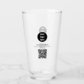 QR Code Business Logo Modern minimalistisch Glas (Voorkant)