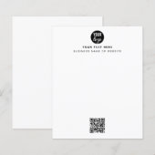 QR-code Business Logo Modern minimalistisch wit (Voorkant / Achterkant)