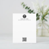 QR-code Business Logo Modern minimalistisch wit (Staand voorkant)