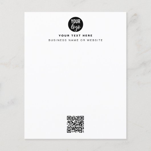 QR-code Business Logo Modern minimalistisch wit (Voorkant)