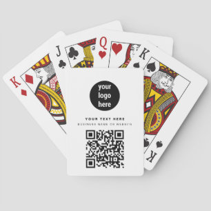 QR-code Business Logo Modern minimalistisch wit Pokerkaarten