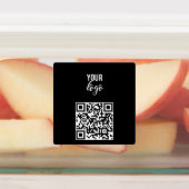 QR-code Business Logo Modern minimalistisch zwart Labels (Aangebracht)