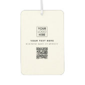 QR Code Business Logo Modern Zakelijk Wit Luchtverfrisser (Voorkant)