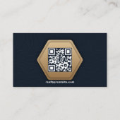 QR Code Business Logo | Moderne marineberoepen Visitekaartje (Achterkant)