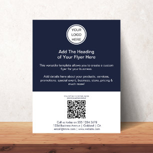 QR Code & Business Logo Moderne Marketing Flyer