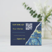 QR Code Business Logo Moderne Professional Briefkaart (Staand voorkant)