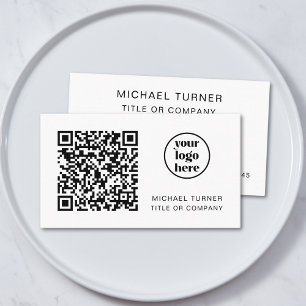 QR Code Business Logo Moderne Professional Visitekaartje