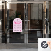 QR Code Business Logo Openingstijden Uren Venster Raamsticker (Kantoordeur)