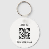 QR-code Business Logo Professional - Aangepast zwa Sleutelhanger (Voorkant)