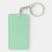 QR Code Business Logo Professional Mint Green Sleutelhanger (achterkant)
